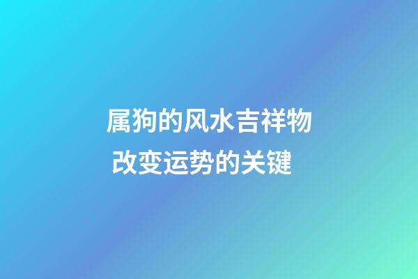 属狗的风水吉祥物 改变运势的关键